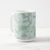Floral Daisy Velvety Mint Green Kaffeetasse (Vorderseite Links)
