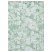 Floral Daisy Velvety Mint Green Klemmbrett (Rückseite)