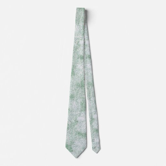 Floral Daisy Velvety Mint Green Krawatte (Vorderseite)