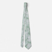 Floral Daisy Velvety Mint Green Krawatte (Rückseite)