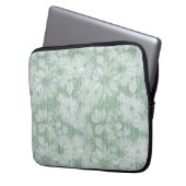 Floral Daisy Velvety Mint Green Laptopschutzhülle (Vorderseite Links)