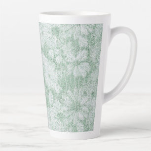 Floral Daisy Velvety Mint Green Milchtasse