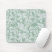 Floral Daisy Velvety Mint Green Mousepad (Mit Mouse)