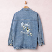 Floral Daisy Waterfall Bridal Bride Denim Jacket Jeansjacke (Hangar)