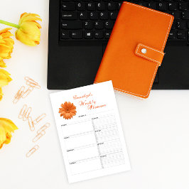 Floral Daisy Weekly Planner Personalisiert Post-it Klebezettel
