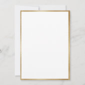 Floral Daisy Wreath Gold Wedding Einladung (Rückseite)