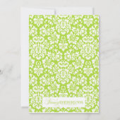 Floral Damask Birthday Einladung (Rückseite)