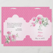 Floral Damask Elegantes Hochzeitsprogramm (Vorne/Hinten)