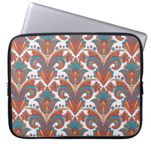 Floral Damask farblose nahtlose Muster Laptopschutzhülle