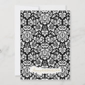 Floral Damask Geburtstag Einladung (Rückseite)