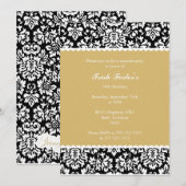 Floral Damask Geburtstag Einladung (Vorne/Hinten)