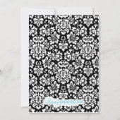 Floral Damask Geburtstag Einladung (Rückseite)