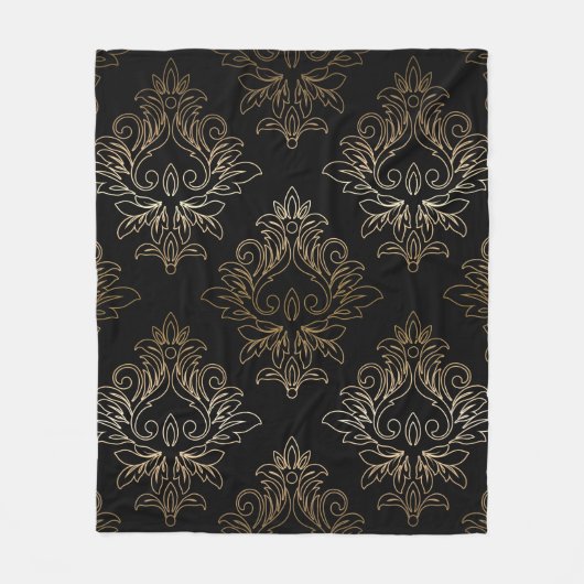 Floral Damask Muster Fleecedecke (Vorderseite)