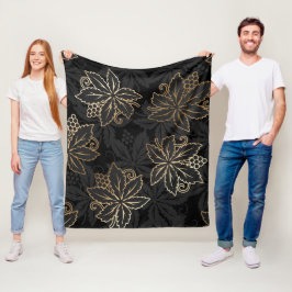 Floral Damask Muster Fleecedecke