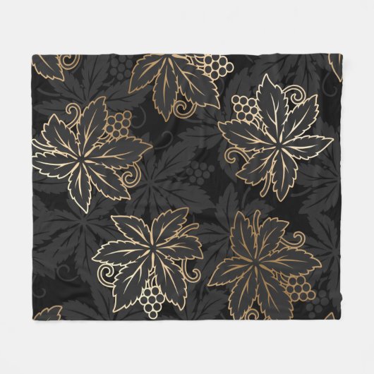 Floral Damask Muster Fleecedecke (Vorderseite (Horizontal))