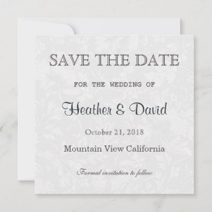 Floral Damask Save the Date Einladung Hochzeit
