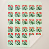 Floral Damask Sherpa Blanket Sherpadecke (Vorderseite)