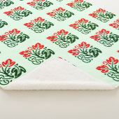 Floral Damask Sherpa Blanket Sherpadecke (3/4)