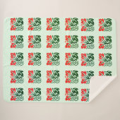 Floral Damask Sherpa Blanket Sherpadecke (Vorderseite (Horizontal))