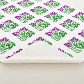 Floral Damask Sherpa Blanket Sherpadecke (3/4)