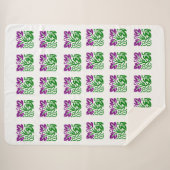 Floral Damask Sherpa Blanket Sherpadecke (Vorderseite (Horizontal))