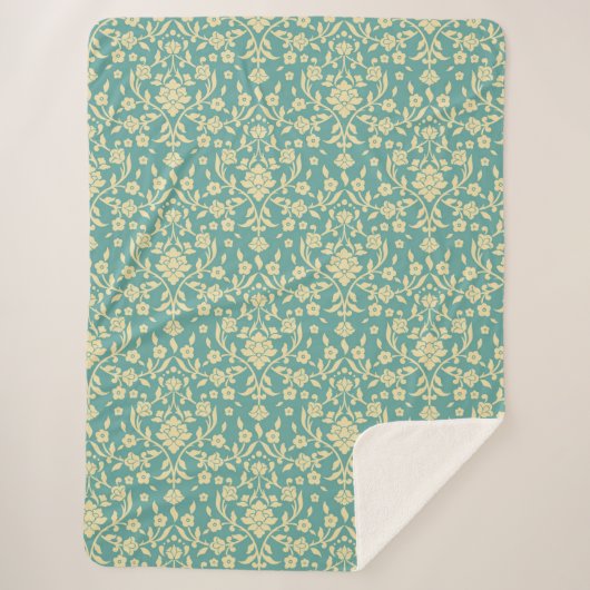 Floral/Damaskus Muster Sherpa Blanket Sherpadecke (Vorderseite)