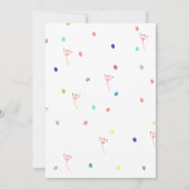 Floral Dandelion Whimsical Spring Birthday Einladung (Rückseite)