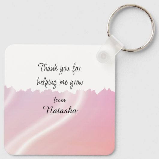 Floral - Danke, dass du mir beim Wachsen geholfen Schlüsselanhänger (Rückseite)