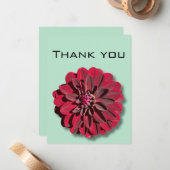 Floral Danke Karte (Vorderseite/Rückseite Beispiel)