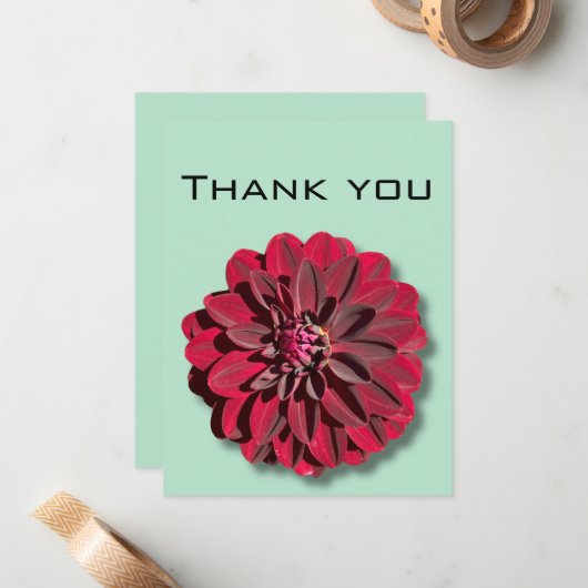 Floral Danke Karte (Vorderseite/Rückseite Beispiel)