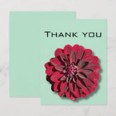 Floral Danke Karte (Vorne/Hinten)