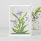 Floral Danke Karte (Stehend Vorderseite)