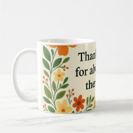 Floral "Danke Vater" Tasse - Vatertagsgeschenk