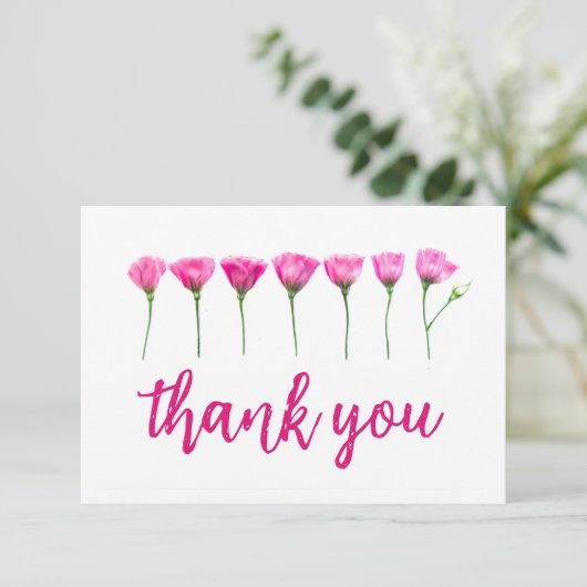 Floral Dankeschön Karte für Lehrer Blume Karte (Stehend Vorderseite)