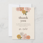 Floral Dankeschön Karte | Retro Floral (Vorderseite)