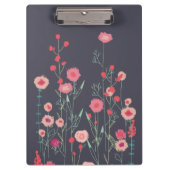 Floral Dark Boho Klemmbrett (Vorderseite)