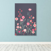 Floral Dark Boho Leinwanddruck (Insitu (Holzboden))