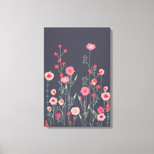 Floral Dark Boho Leinwanddruck (Vorderseite)