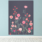 Floral Dark Boho Leinwanddruck (Insitu (Holzboden))