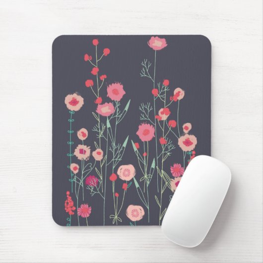 Floral Dark Boho Mousepad (Mit Mouse)