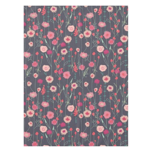 Floral Dark Boho Tischdecke (Vorderseite)