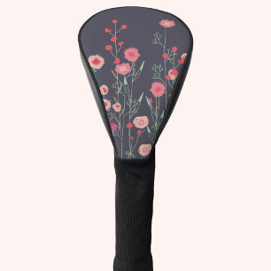 Floral Dark Golf Headcover