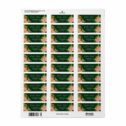 Floral Dark Green Wedding Botanic (Vorne)