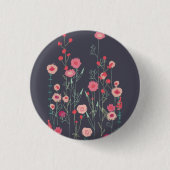 Floral Dark Modern Button (Vorderseite)