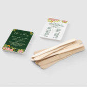 Floral Dark Navy Blue Wedding Botanic Program Fächer (Non-assembled)