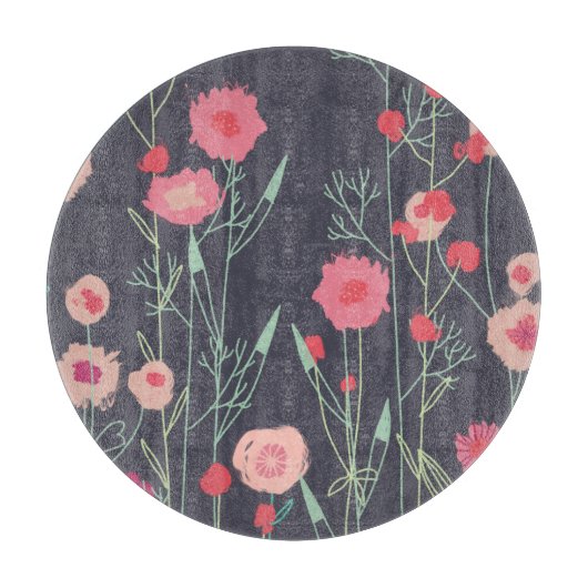 Floral Dark Schneidebrett (Vorderseite)