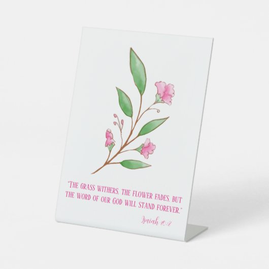 Floral das Wort Gottes Sockelschild (Vorderseite)