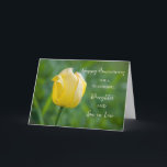 Floral Daughter & Son in Law Wedding Jubiläum Karte<br><div class="desc">Happy Hochzeitstag Karte für Tochter und Sohn im Gesetz mit hübschen gelben Tulpe,  und herzlichen Vers.</div>