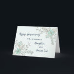 Floral Daughter & Son in Law Wedding Jubiläum Karte<br><div class="desc">Happy Hochzeitstag Karte für Tochter und Sohn im Gesetz mit hübschen hellblauen Blumen,  und herzlichen Vers.</div>