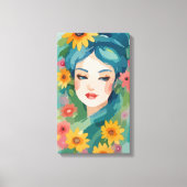 Floral Daydream Portrait Leinwanddruck (Vorderseite)